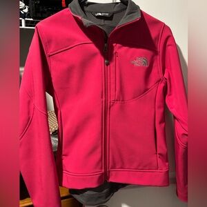 The North Face pink jacket